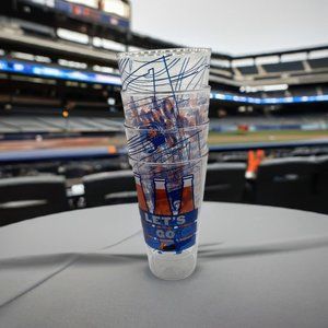 New York NY Mets Stackable Plastic TUMBLERS Set Whirley (4)